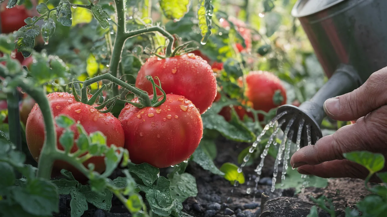 Pomidorom wystarczą dwa dni : gest przy podlewaniu, którego mało kto wiąże z katastrofą w ogrodzie